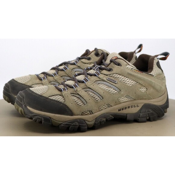 Merrell Moab Women's Waterproof Trail Hiking Shoes Size 10 Suede Taupe Tan - Picture 1 of 12